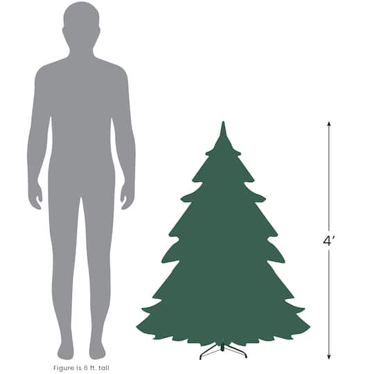4ft. Pre-Lit Canadian Pine Artificial Christmas Tree, Clear Lights